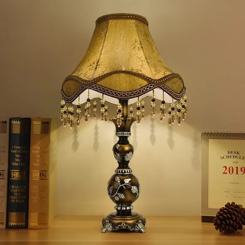 Afralia™ Retro Celebration Floor Lamp for Living Room in Antique American Fabric