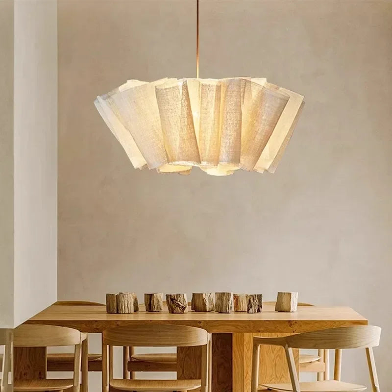 Afralia™ Nordic Creamy LED Pendant Light Chandelier for Bedroom Art Decor