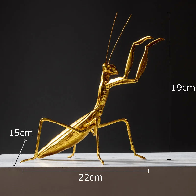 Afralia™ Golden Honeybee Insect Statue Desk Decoration for Living Room