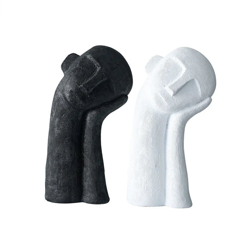 Afralia™ Sleeping Figures Resin Ornaments Crooked Head Decoration Sculpture Decor Figurines