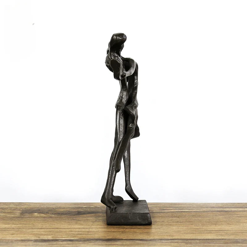 Afralia™ Couple Dancers Portrait Sculpture - Pas De Deux Home Decor & Anniversary Gift