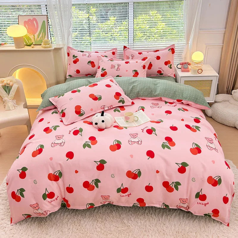 Afralia™ Plant Printed Brushed Single Duvet Cover for Cozy Winter Nights