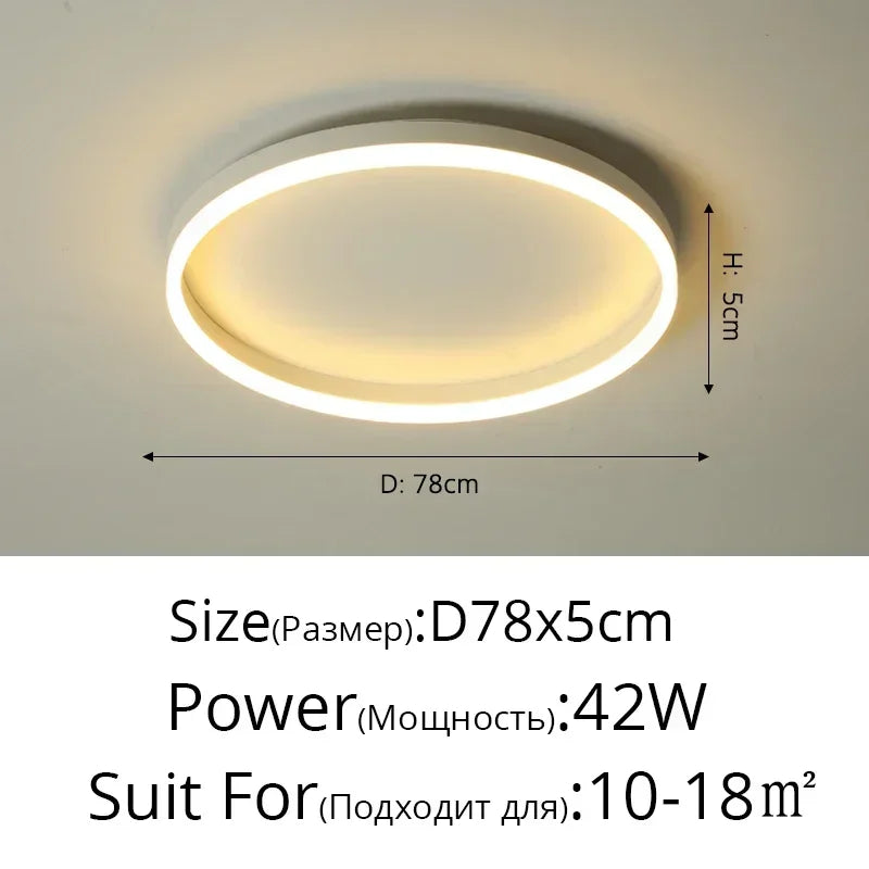 Afralia™ Circular LED Ceiling Lights for Home Decor and Indoor Lighting