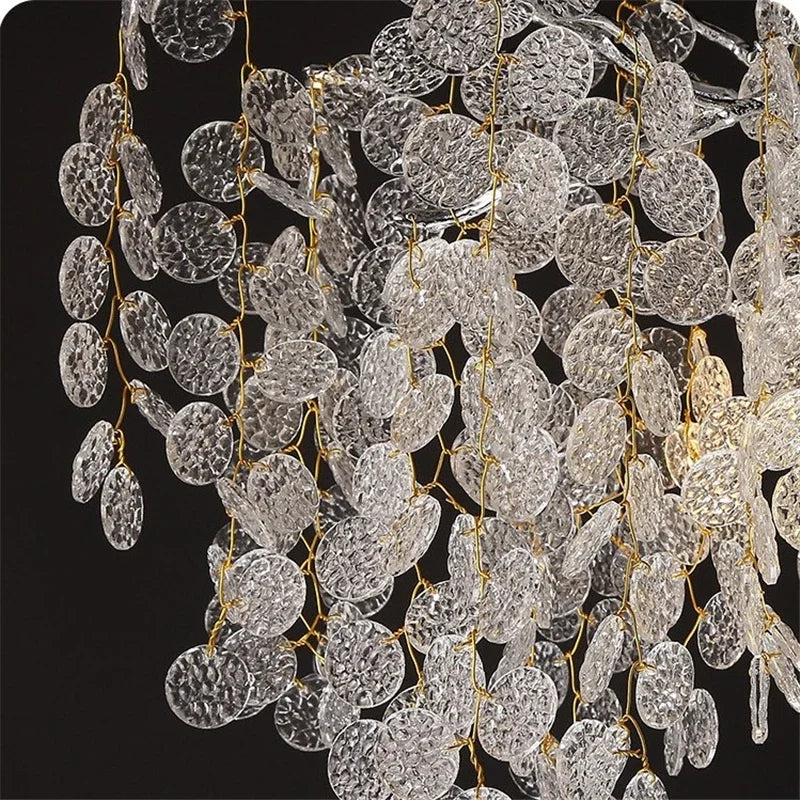 Afralia™ Crystal Luxury LED Chandelier for Living & Dining Room Decoration Fixture