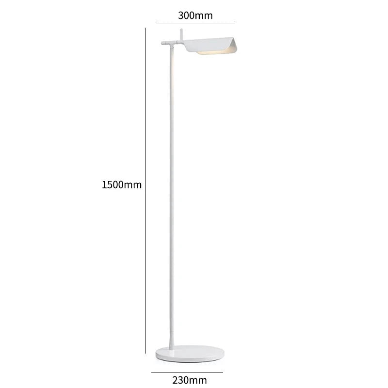 Afralia™ Modern Metal LED Floor Lamp Black/White Rotatable Head for Living Room Décor