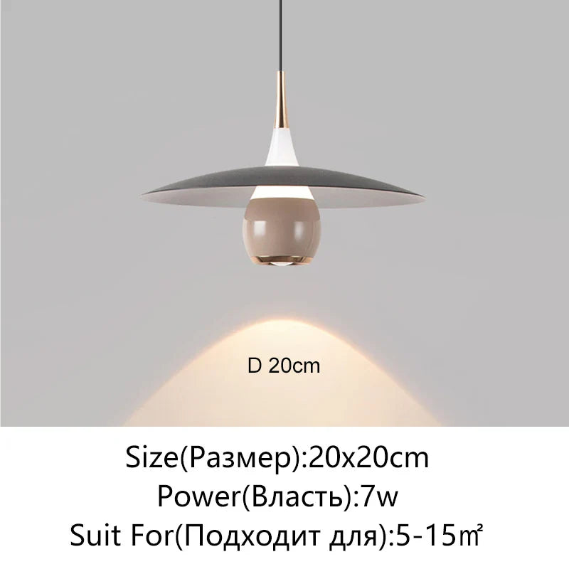 Afralia™ Saucer LED Pendant Lamp for Home Decor and Dining, Designer UFO Light