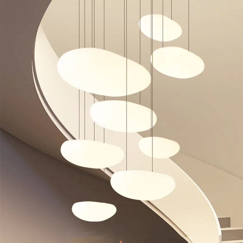 Afralia™ LED Cobblestone Chandelier with Smart Dimmable Lights - Modern Indoor Lighting Fixtures