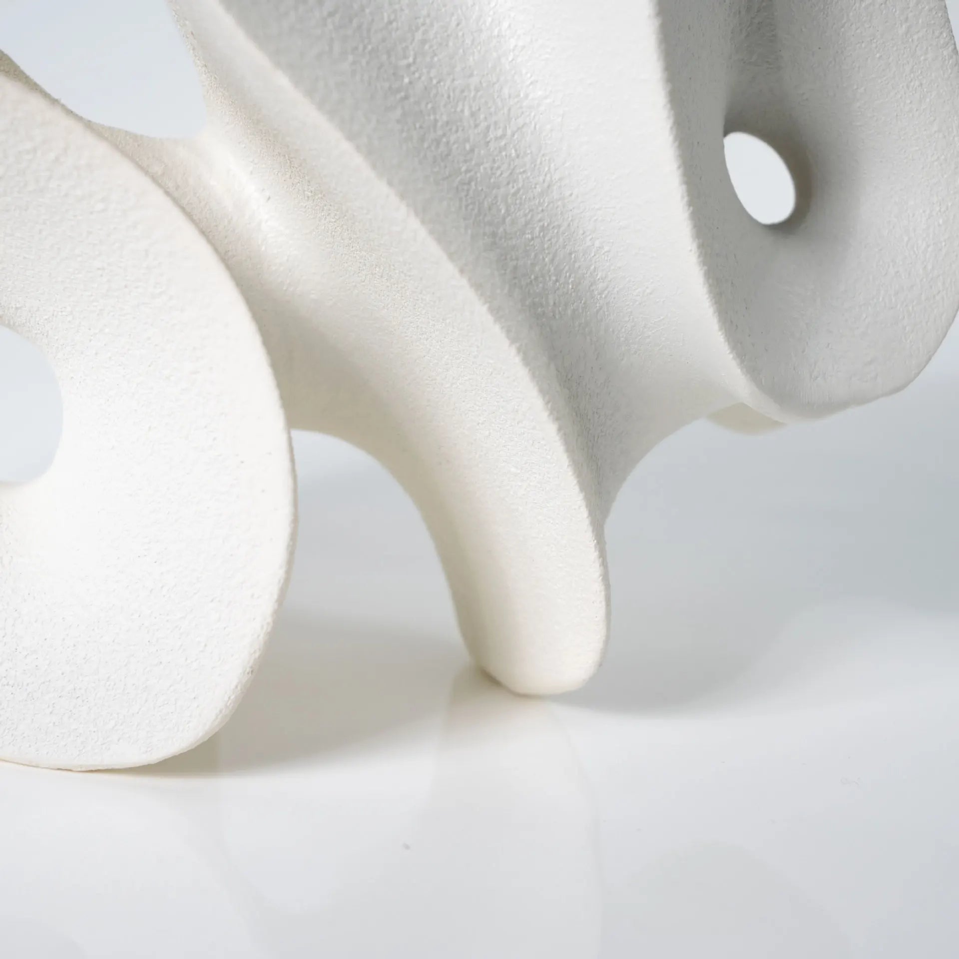 Afralia™ Geometric Resin Curved Sculpture Home Decor Hollowed-out Ornaments