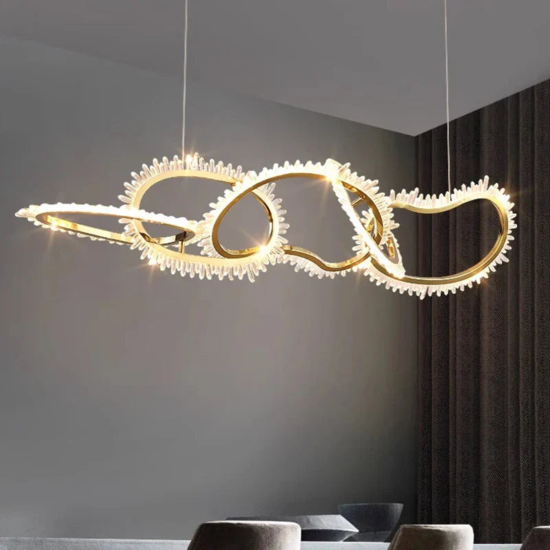 Afralia™ Modern LED Pendant Light Chandeliers for Living and Dining Room Lighting