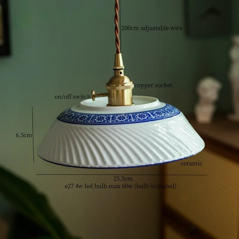 Afralia™ White Ceramic LED Pendant Lamp - Nordic Minimalism Design