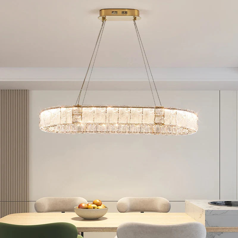 Afralia™ Crystal Living Room Chandelier Modern Simple Atmosphere Zhongshan Lamps