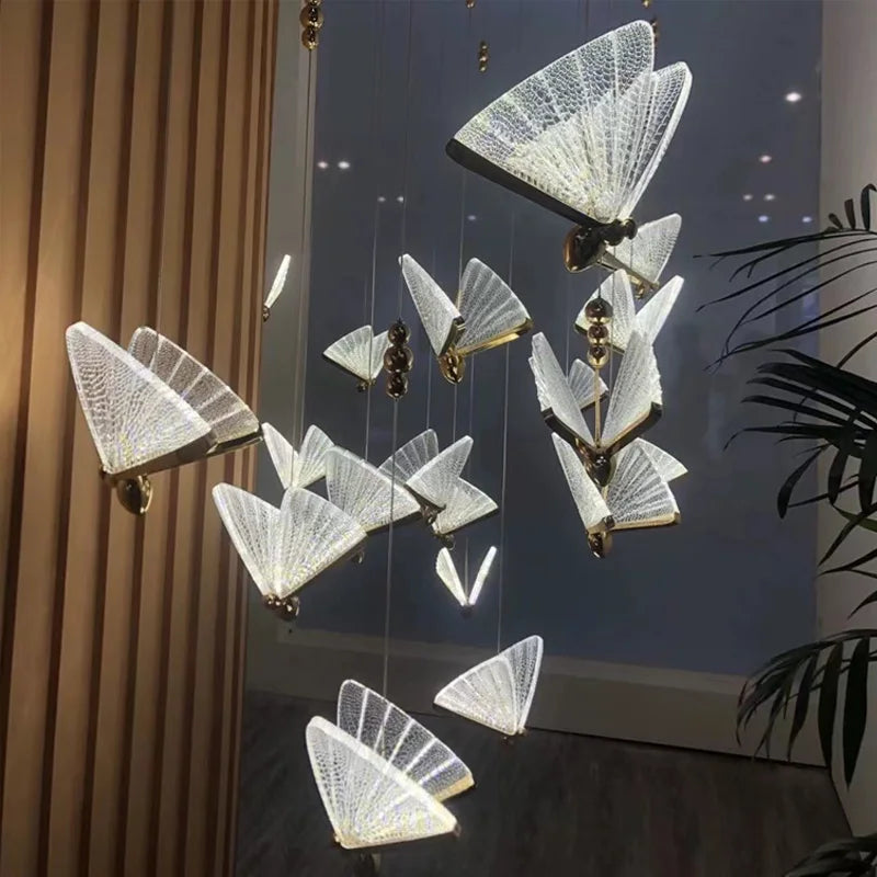 Afralia™ Nordic Butterfly Pendant Light for Kitchen Dining Room Bedroom Coffeeshop Decor