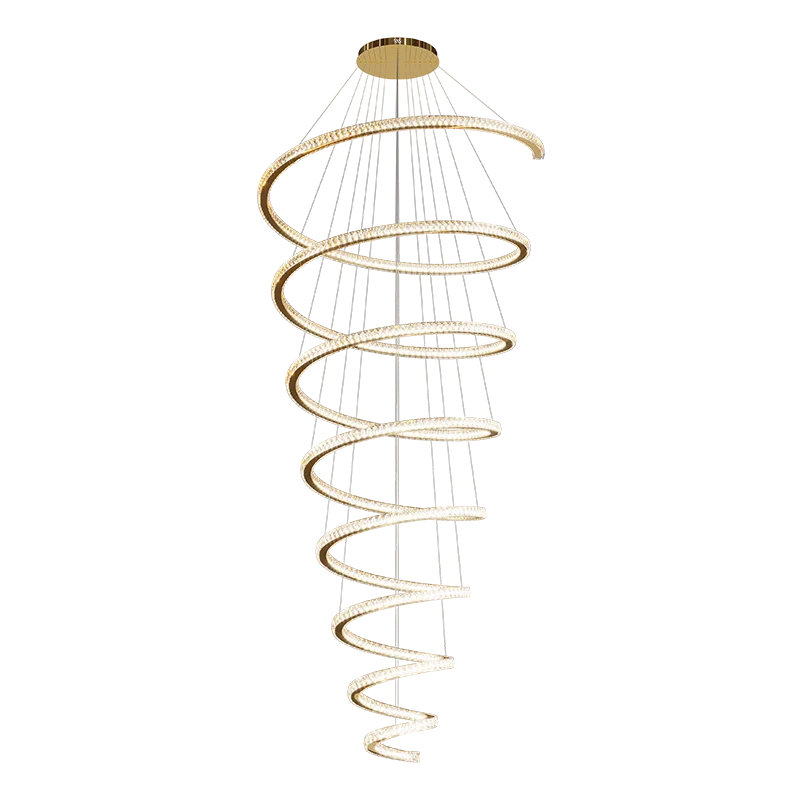 Afralia™ Crystal Duplex Ring Pendant Light Chandelier