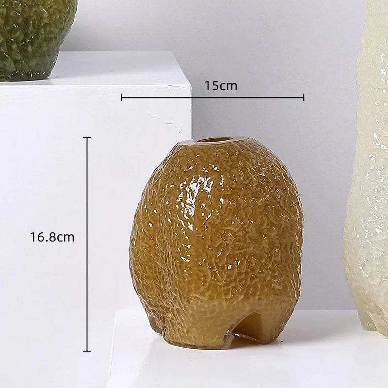 Afralia™ Glass Vase with Irregular Patterns for Flower Arrangement and Home Decor