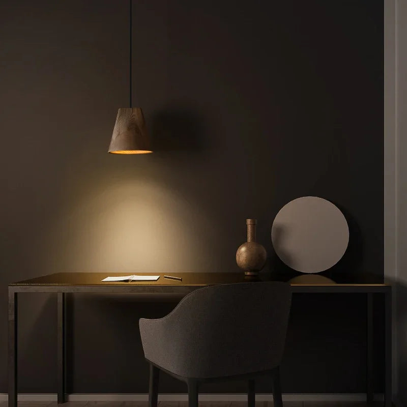 Afralia™ Adjustable Wooden Chandelier for Dining, Living Room & Staircase