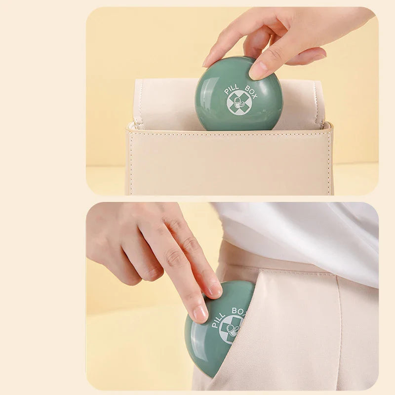 Afralia™ Pill Box Organizer 6 Grids - Portable, Moisture-Proof Storage Dispenser