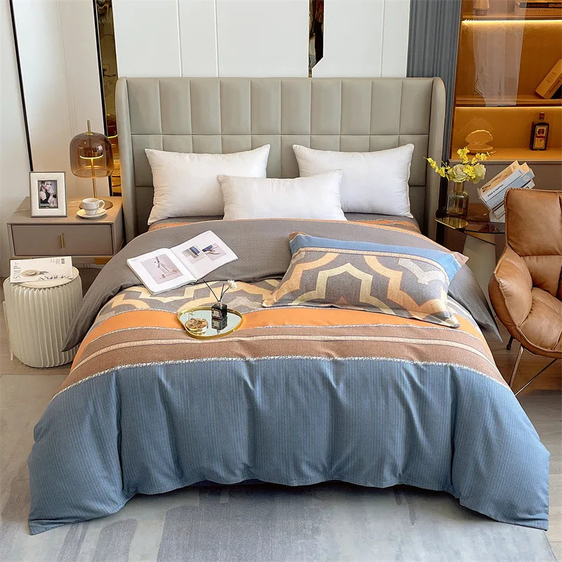 Afralia™ Nordic Cotton Single Duvet Cover: Autumn Winter Ultra Soft Brushed Quilt Cover