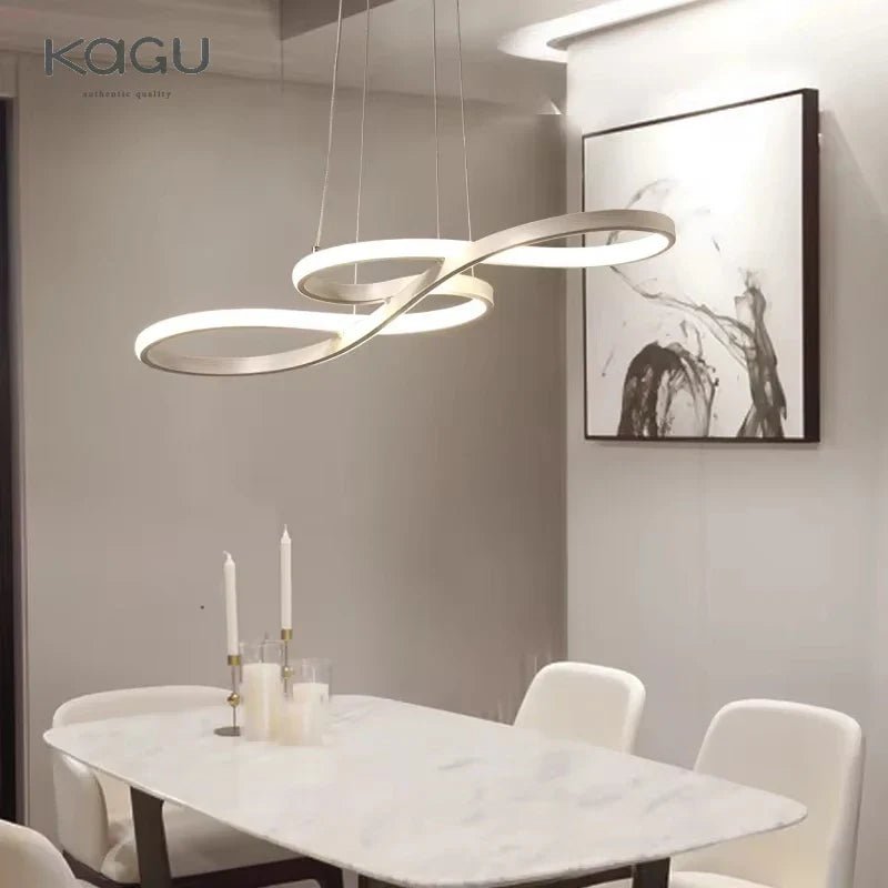 Afralia™ Circle LED Chandelier: Nordic Minimalist Design for Living, Bedroom, Dining Room