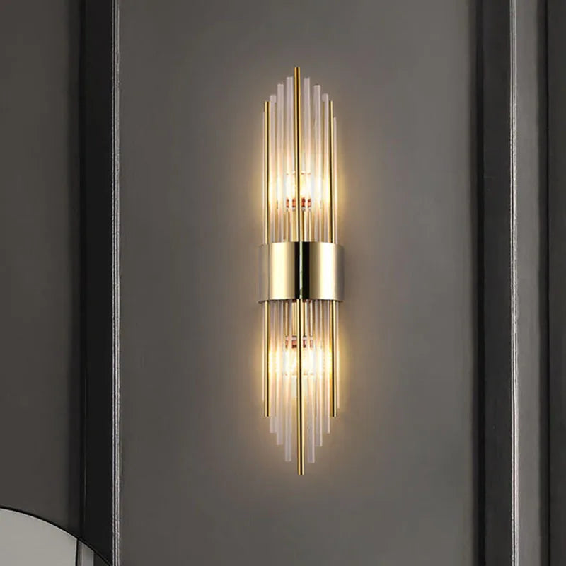 Afralia™ Crystal Wall Lamp: Elegant LED Indoor Lighting for Living Room, Bedroom, Hotel, and TV Background