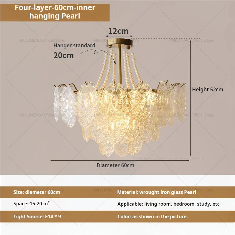 Afralia™ Cream Crystal Chandelier: French Light Luxury for Living Room, Bedroom, Dining Room