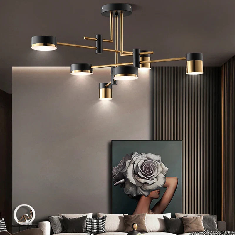 Afralia™ Modern Chic Chandelier Elegant Design Living Room Bedroom Dining Lamp