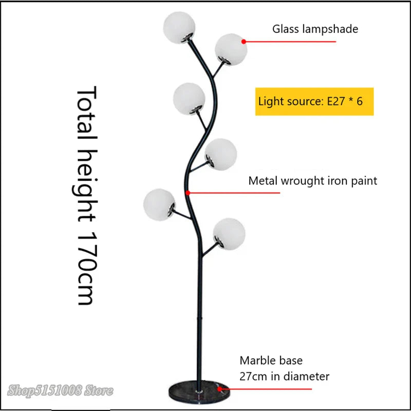 Afralia™ Nordic LED Floor Lamp for Living Room Bedroom Decor