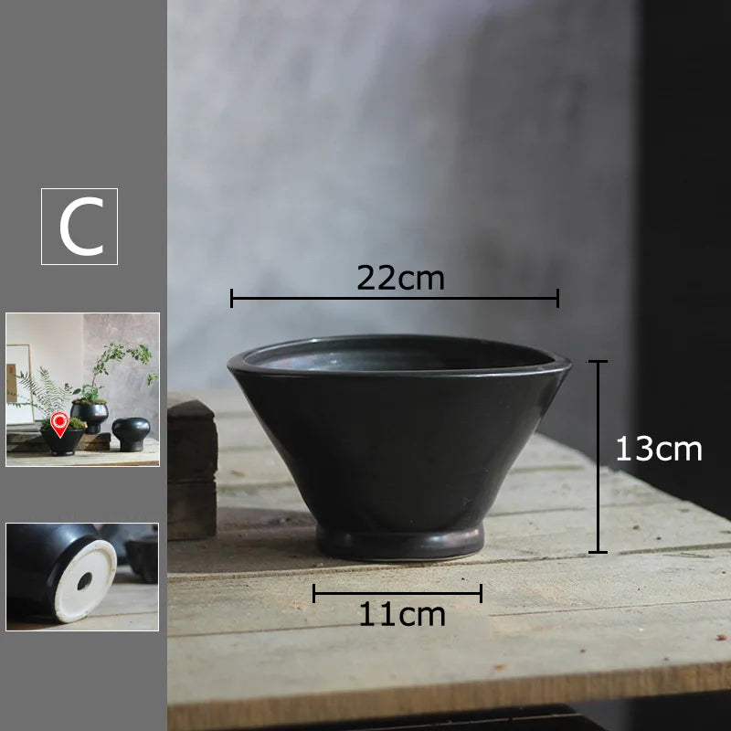 Ceramic Floral Vase Set Afralia™ Aesthetic Desk Decor Minimalist Room Flowers Arrangement