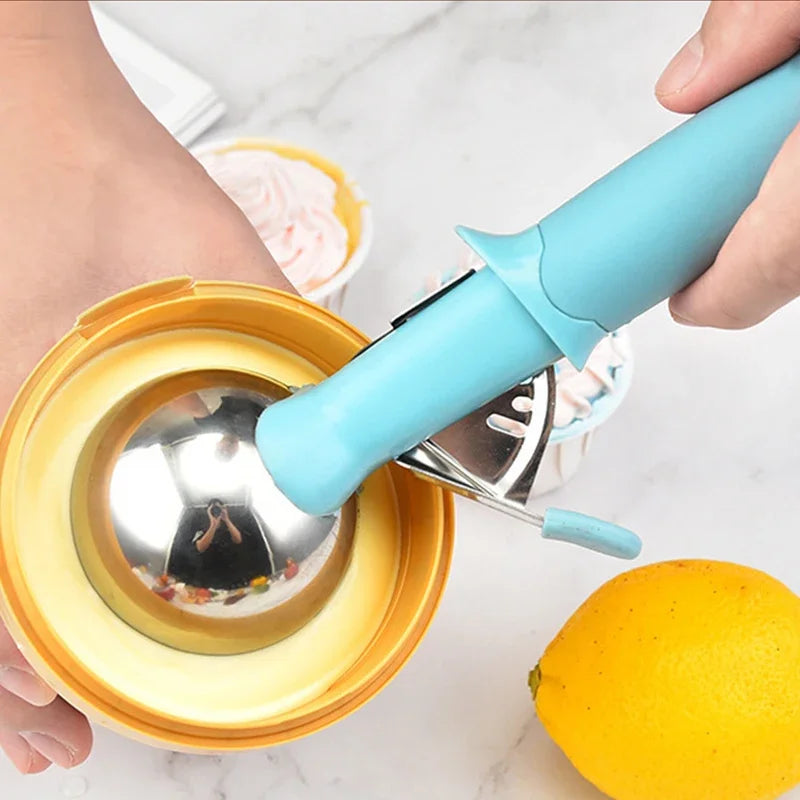 Afralia™ Stainless Steel Ice Cream Scoop & Fruit Baller Kitchen Gadget