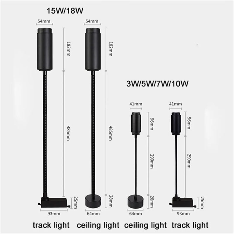 Afralia™ Adjustable Beam LED Track Light for Home, Store, Shop, Mall Lighting