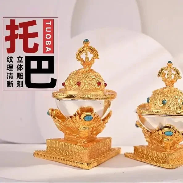 Buddhism Tantra Alloy Buddha Kapala-Bowl by Afralia™ in 2 Sizes