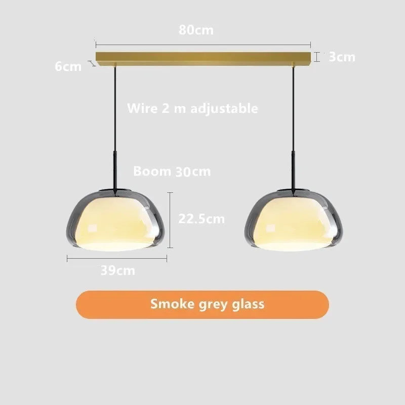 Afralia™ Glass Jelly Pendant Lamp: Minimalist Luxury Design for Home Living Room Bedroom