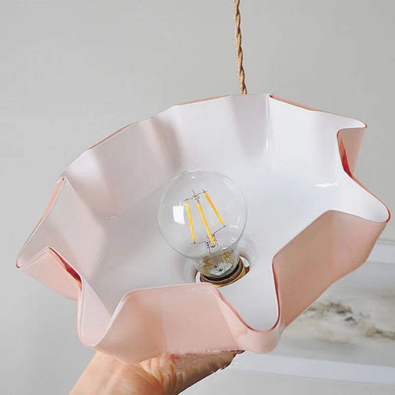 Afralia™ Pink Glass Art Pendant Lights | Nordic Modern LED Hanging Lamp for Dining Room