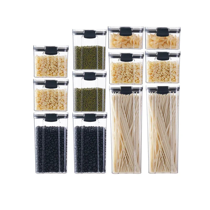 Afralia™ Kitchen Storage Food Container Cereal Organizer Breadbasket Plastic Order