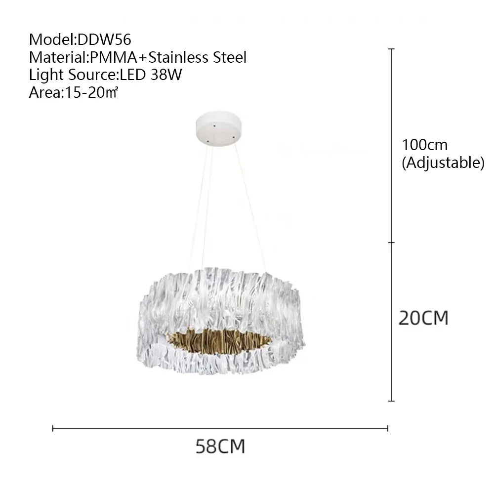 Afralia™ Wave LED Acrylic Table Lamp Modern Luxury Night Light Bedroom Decoration