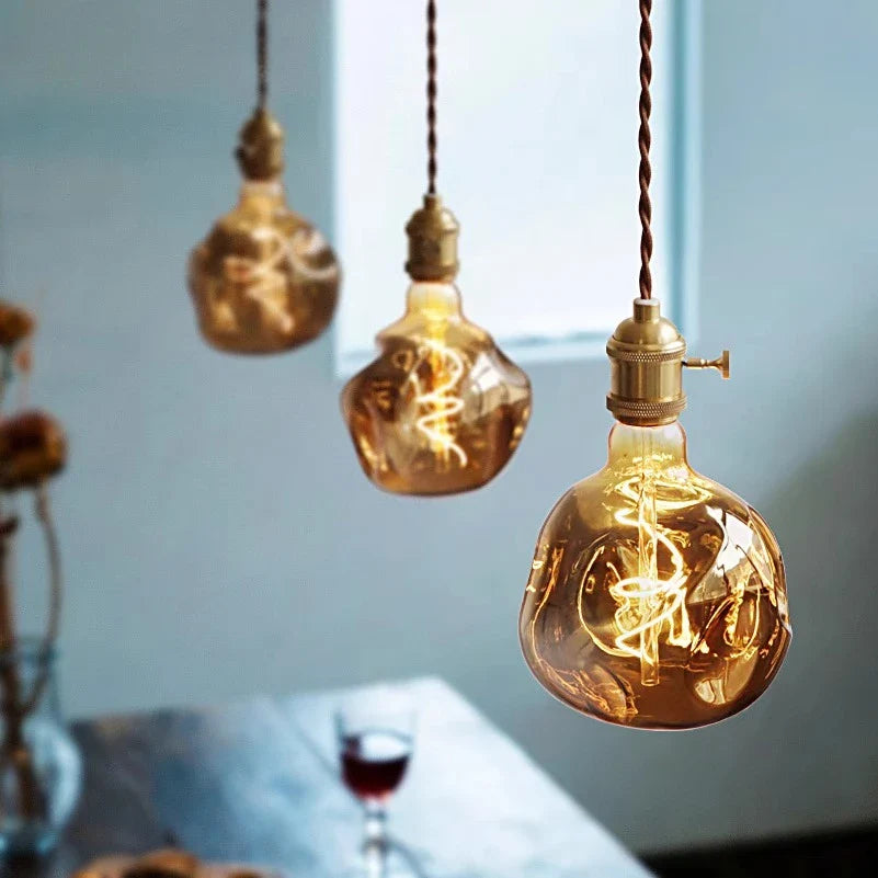 Afralia™ Retro Glass Pendant Lamp for Modern Dining Room, Bar & Bedroom