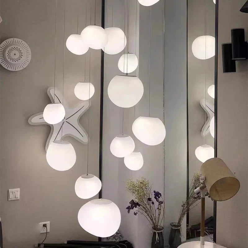 Afralia™ Modern LED Pendant Chandelier for Living Room Staircase Indoor Lighting