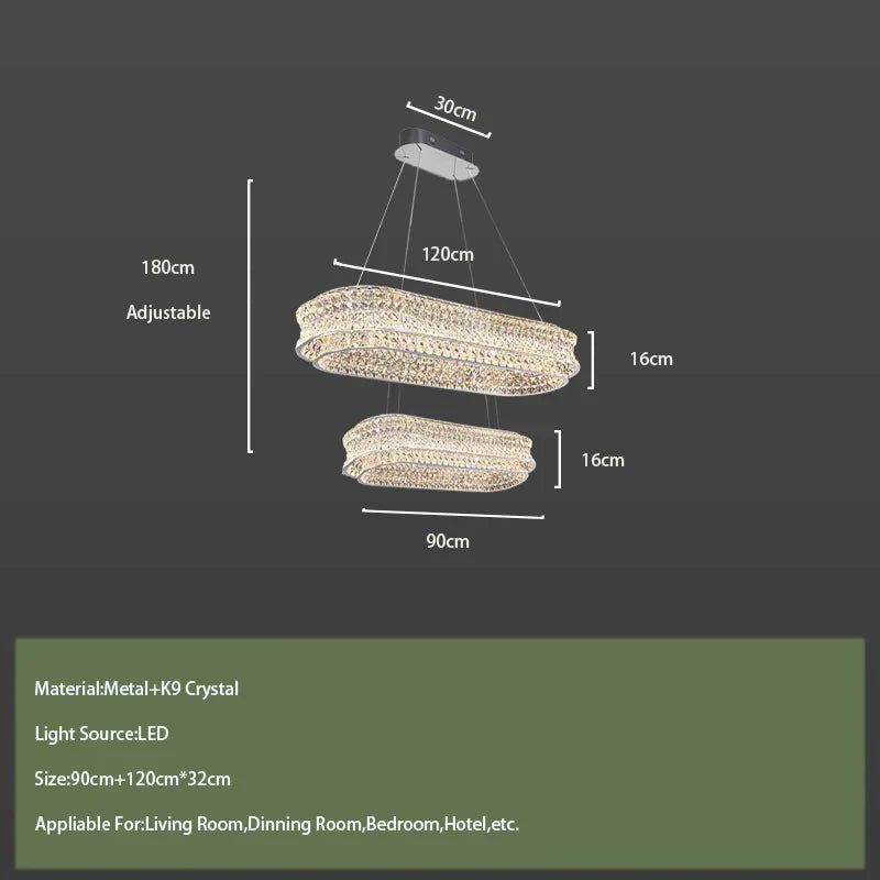 Afralia™ Modern Round Crystal LED Ceiling Lamp for Luxurious Living Room Lighting