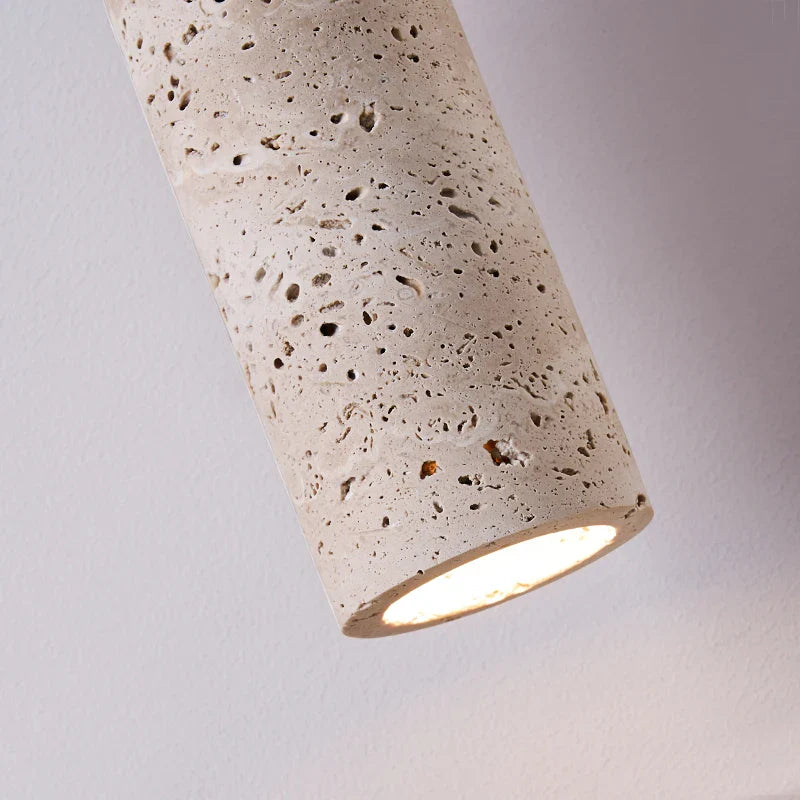 Nordic Yellow Travertine LED Pendant Light by Afralia™ - Modern Wood Home Decor