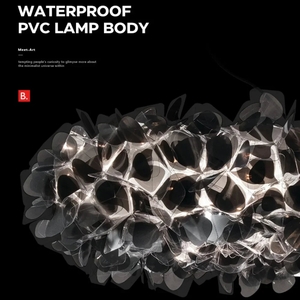 Afralia™ Elegant Petal Chandelier Pendant Light for Dining Room Ceiling Lighting