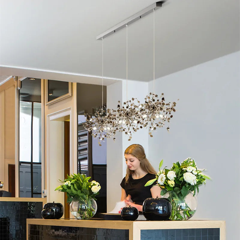 Afralia™ LED Chandelier: Modern Simplicity for Living, Dining Room, Kitchen, Bedroom - Home Decor Light Fixture