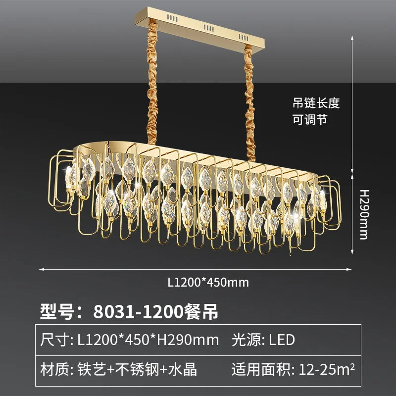 Afralia™ Crystal Luxury Pendant Light for Living Room and Bedroom