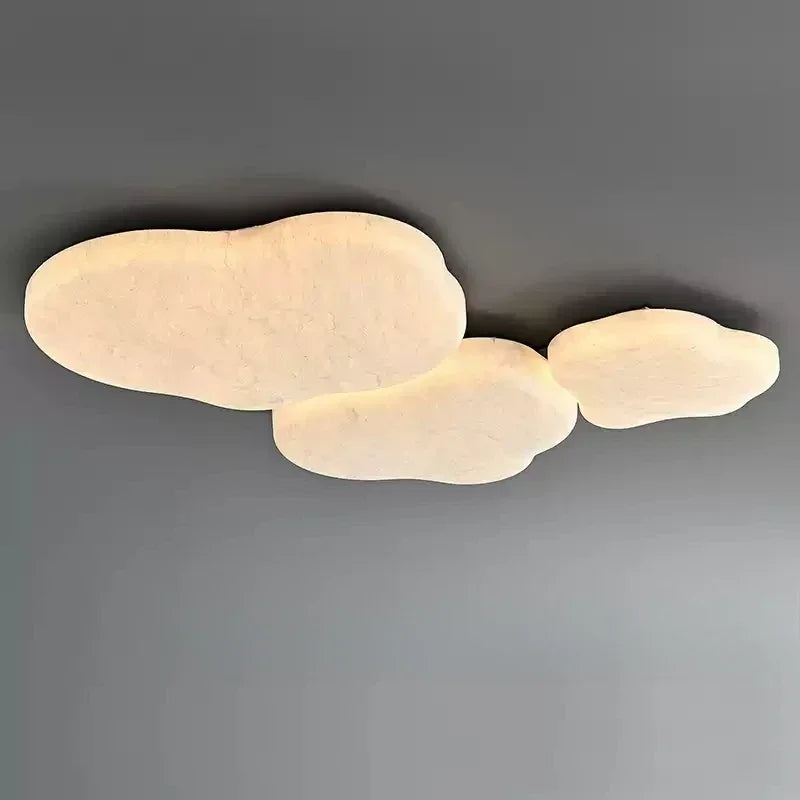 Afralia™ French Cream Silk Ceiling Light | Simple Wabi-Sabi Style Retro Bedroom Lamp