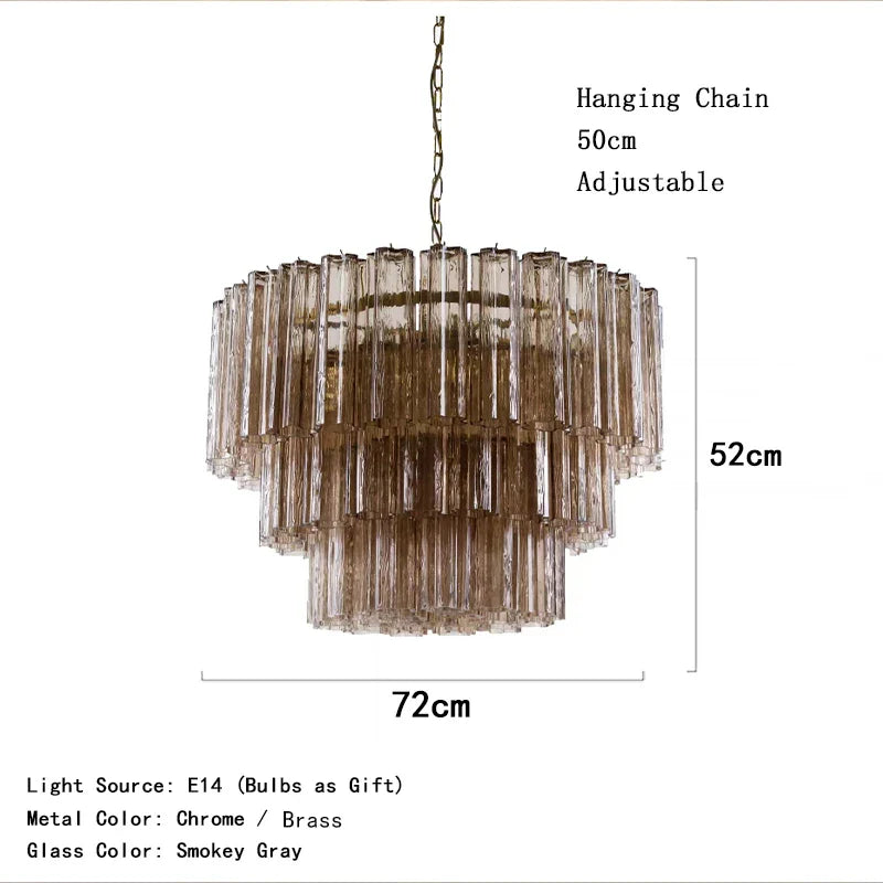 Afralia™ High Glass Ceiling Pendant LED Chandelier for Living Room