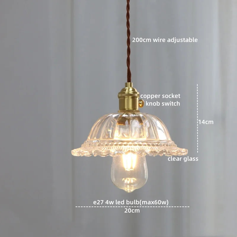 Afralia™ Modern LED Glass Copper Pendant Lamp | Nordic Style Hanging Light Fixtures