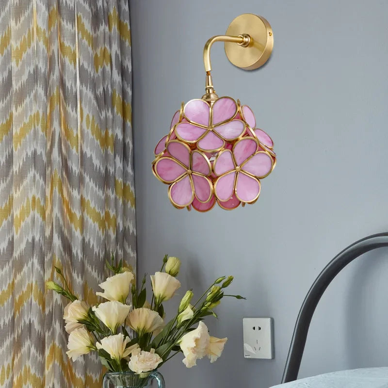 Afralia™ Modern Flower Wall Sconce Lights Fixture for Bedroom Living Dining Room