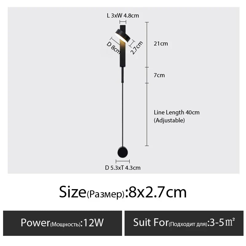 Afralia™ Modern Nordic Wall Sconce Bedside Lamp for Bedroom and Living Room