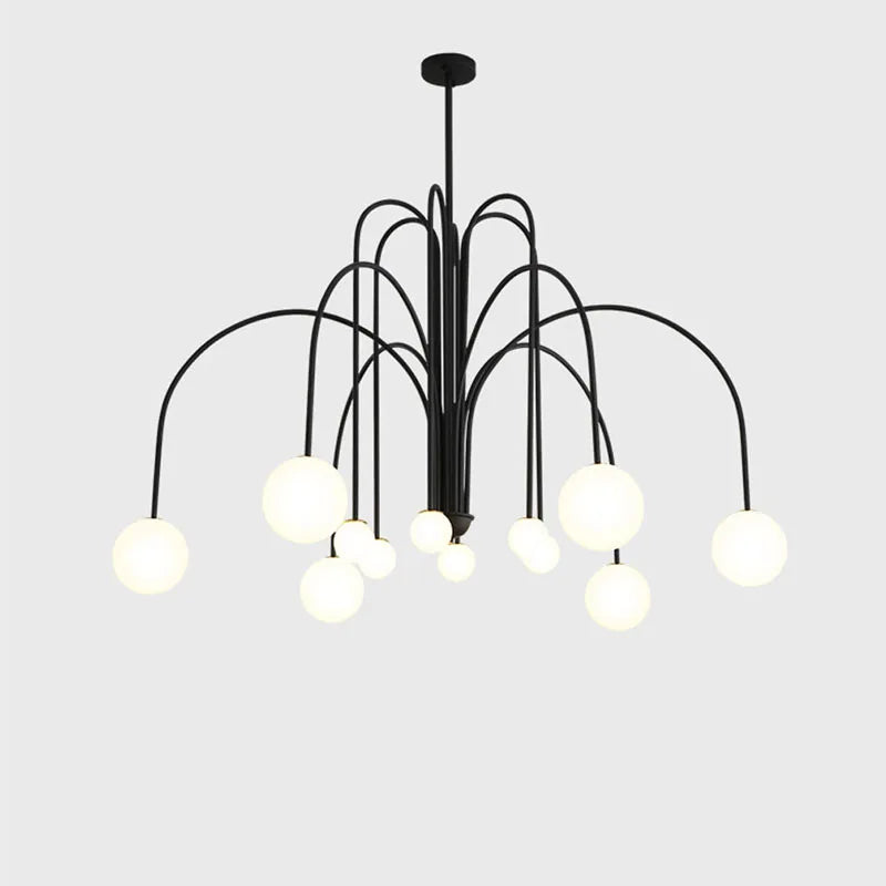 Afralia™ Glass Ball Chandelier: Modern Living Room Dining Kitchen Ceiling Light Fixtures