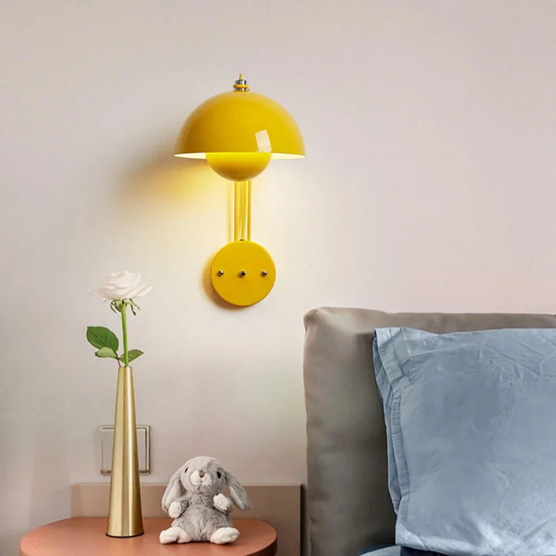 Afralia™ Modern LED Flower Bud Wall Lamp with Macaron Switch