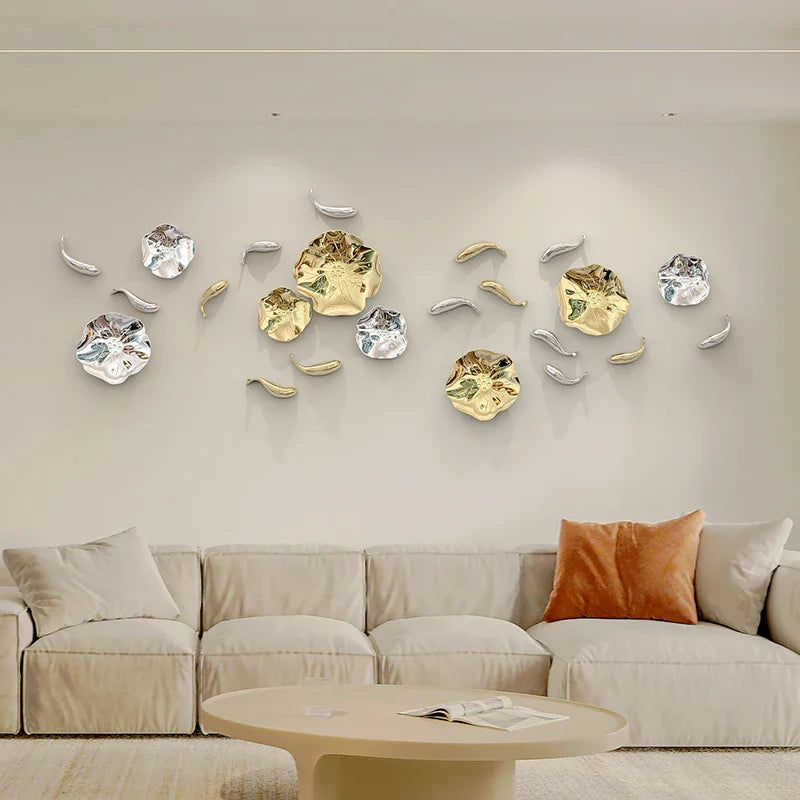 Afralia™ Carp Fish Lotus Leaf  Gold Wall Pendant - Bionics Home Decor