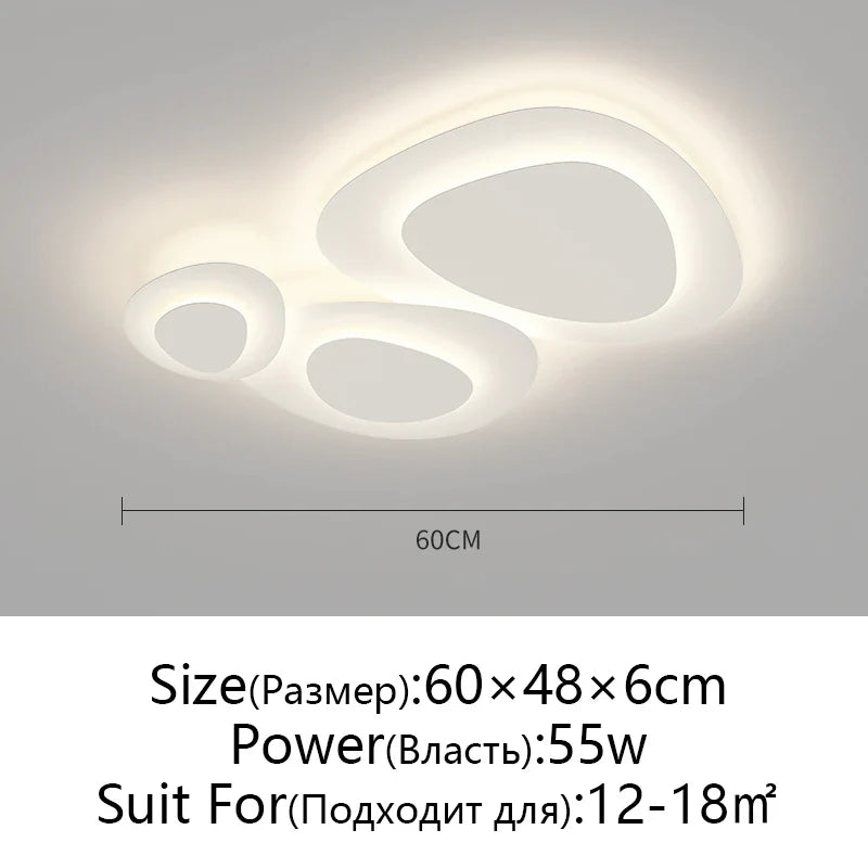 Afralia™ White LED Ceiling Lamp for Modern Living Room Bedroom Kitchen Décor